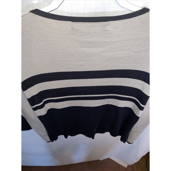 Geoffrey Beene Light Cardigan With Camisole Women’s Size Medium Black Beige - Picture 10 of 12